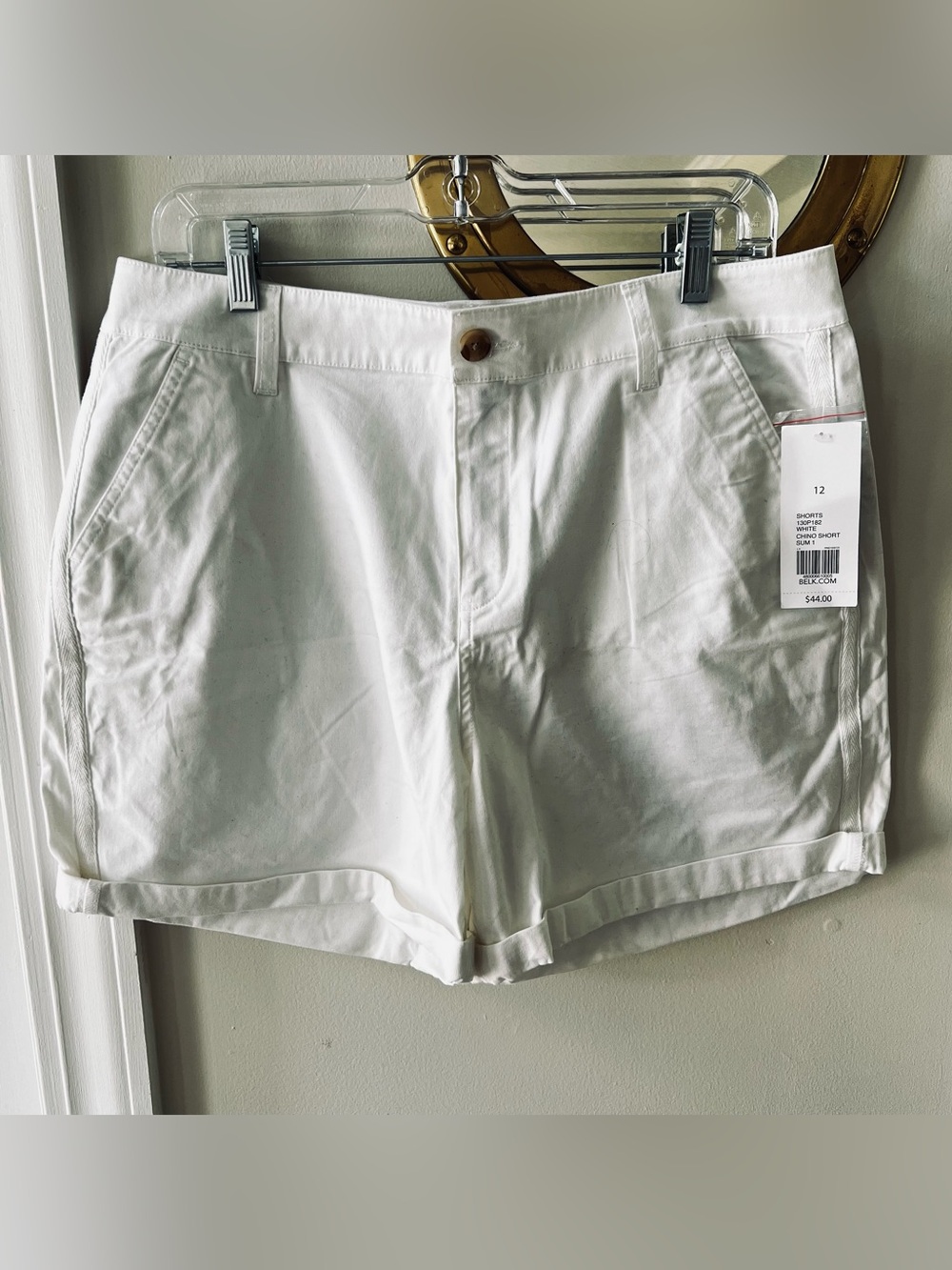 New Directions White Chino Shorts sz12